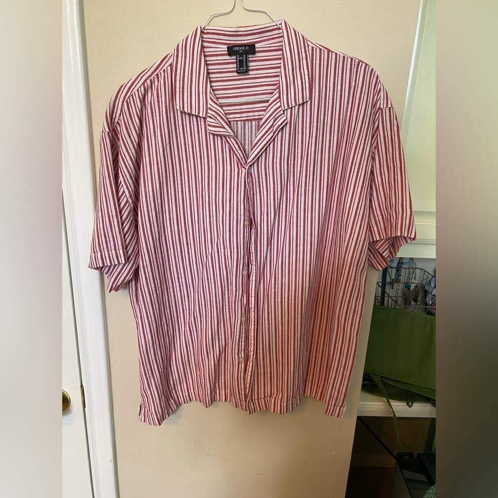 Forever 21 Mens Collard Shirt Size XL